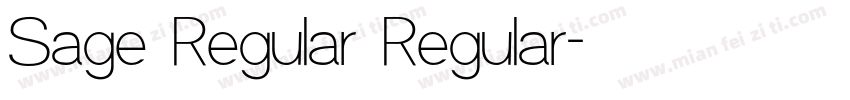 Sage Regular Regular字体转换